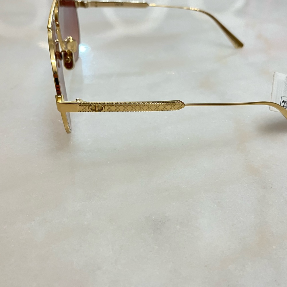 Dior Gold Sunglasses with Rose Lenses - Picture 4 of 6